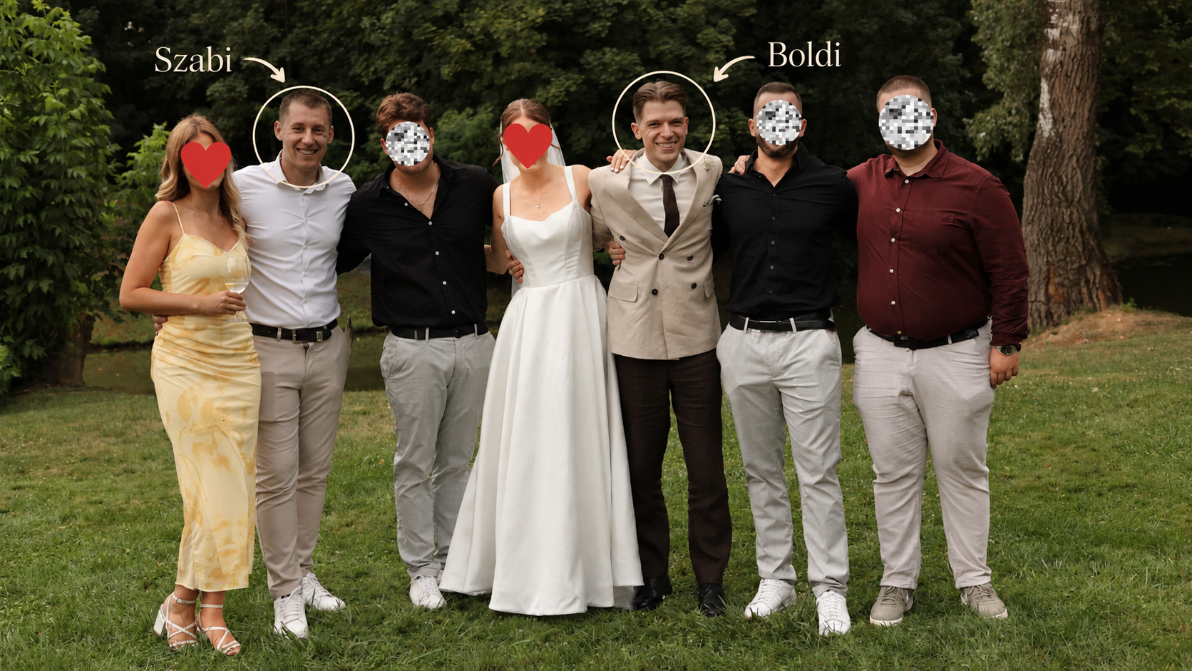 The webdvow founders at a wedding